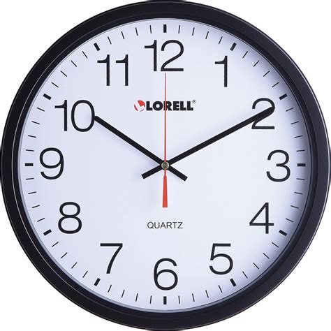 Lorell 12-1/2" Slimline Wall Clock - Analog - Quartz - Madill - The Office Company