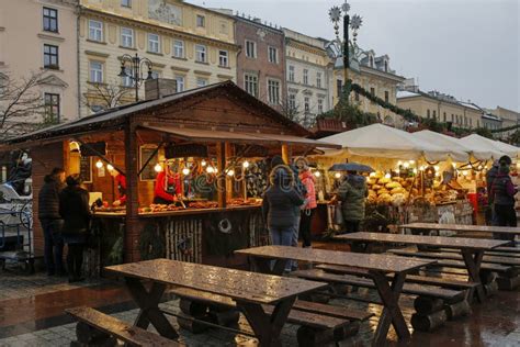 Traditional Christmas Market on the Main Square in Krakow, Poland Editorial Image - Image of ...