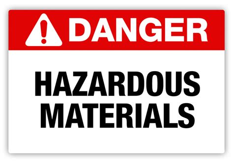 Danger - Hazardous Materials Label - PHS Safety