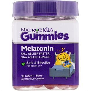 Natrol Kids Melatonin Ages 4 and Up Berry, 90 Gummies - Sleep Support for Kids