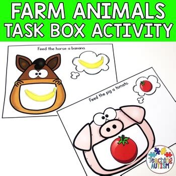 Following Instructions Task Box | Feeding Farm Animals by Teaching Autism