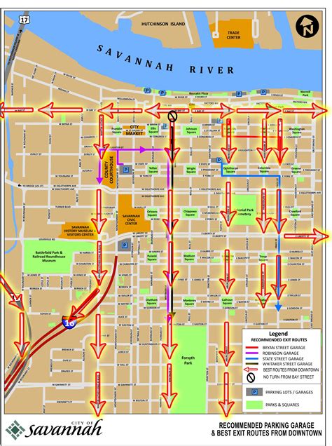 Printable Savannah Tourist Map