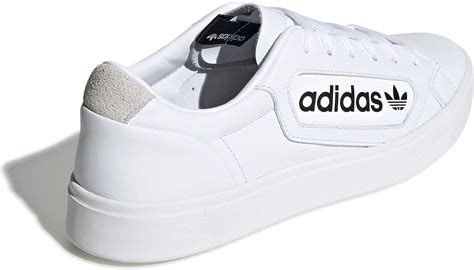 adidas Leather Sleek Womens Shoes in White/Black (White) - Lyst