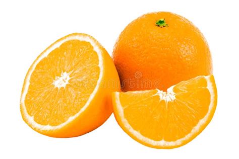 Fresh Orange Fruit with Slice Isolated on White Stock Image - Image of cross, ripe: 107876977