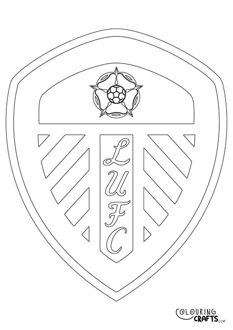 Leeds United Badge Printable Colouring Page - Colouring Crafts