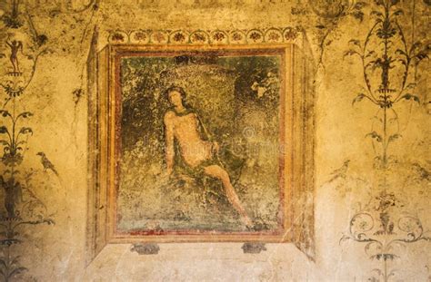 Pompeii frescoes stock image. Image of tourism, architecture - 49627299