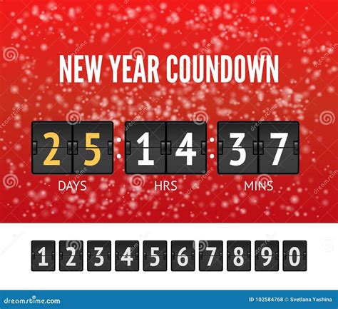 New Year Countdown Vector Banner Stock Vector - Illustration of vector, christmas: 102584768