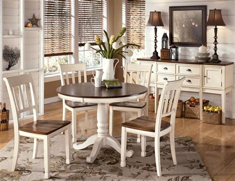 Whitesburg Round Dining Room Set from Ashley (D583-15B-15T) | Coleman Furniture