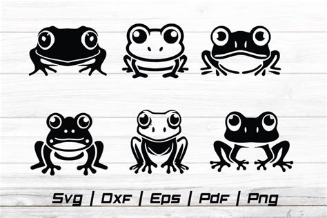 Cute Frog Vector Silhouette Svg file cut file (2462020)