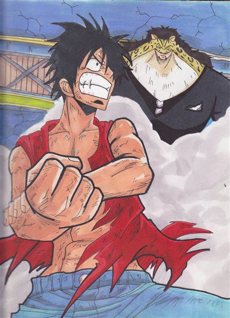 luffy vs lucci by major-goku on DeviantArt