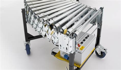 Painted Steel Flexible Powered Roller Conveyor - Conveyor Units Ltd