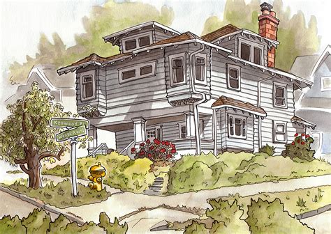 Urban Sketchers Seattle: Abandoned House