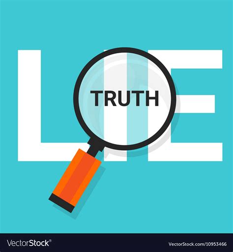 Truth lie symbol text magnify magnifying find true