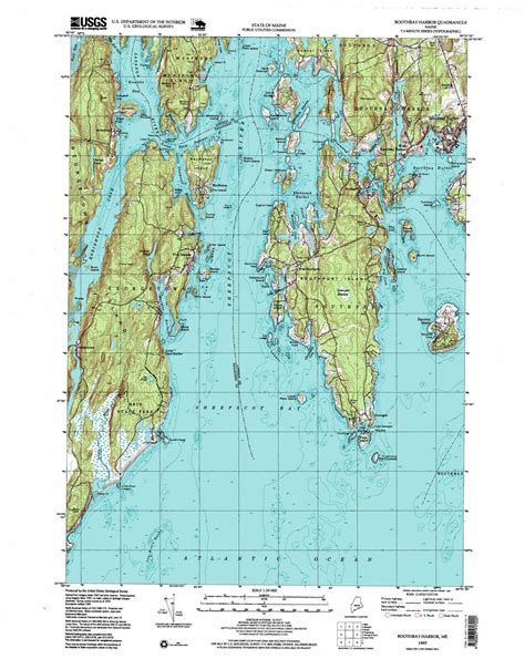 Boothbay Harbor topographic map, ME - USGS Topo Quad 43069g6