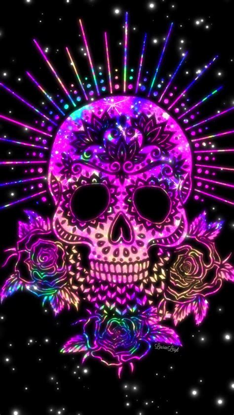 Glitter Skull Wallpaper