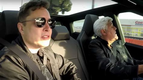 Jay Leno Drives The Tesla Cybertruck, Musk Rides Shotgun