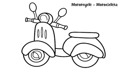 Gambar Mewarnai Motor Vespa