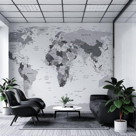 Customized Large World Map Wallpaper World Map World Map - Etsy