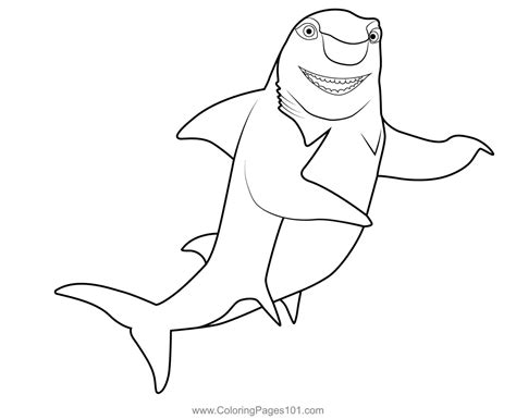 Lenny Shark Tale Coloring Page for Kids - Free Shark Tale Printable Coloring Pages Online for ...