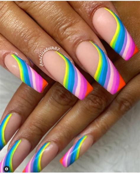 22 Beautiful Rainbow Nail Designs - The Glossychic