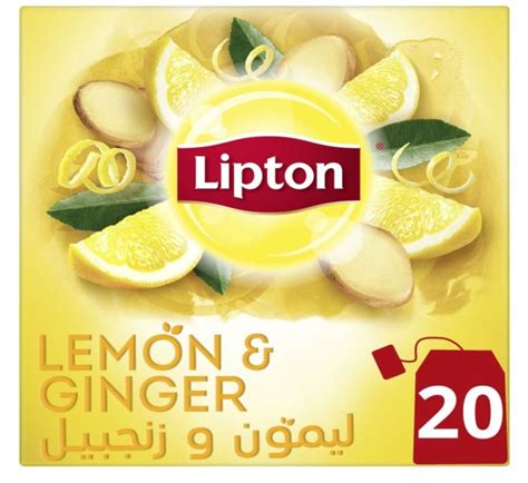 Lipton Herbal Infusion Tea Lemon & Ginger 20 Teabags Buy Online at Best ...