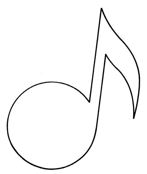 Music Note Outline | Free download on ClipArtMag