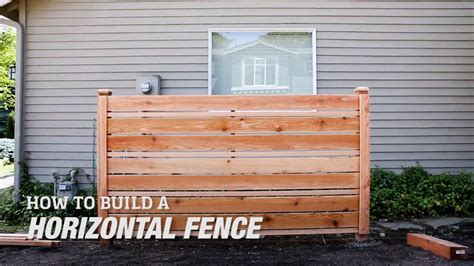 How to Build a DIY Horizontal Fence - YouTube