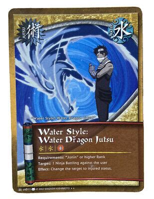 Water Style: Water Dragon Jutsu - us011 - RARE - Naruto CCG Card | eBay