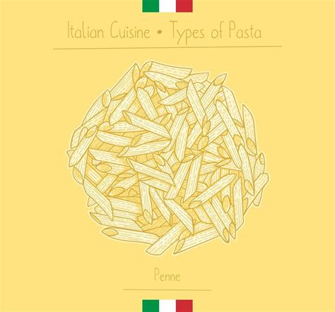 Italian Food Penne Pasta 12698259 Vector Art at Vecteezy