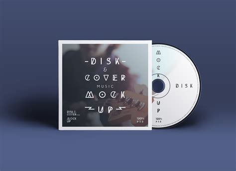 Free CD Disk & Album Cover Title Mockup PSD - Good Mockups