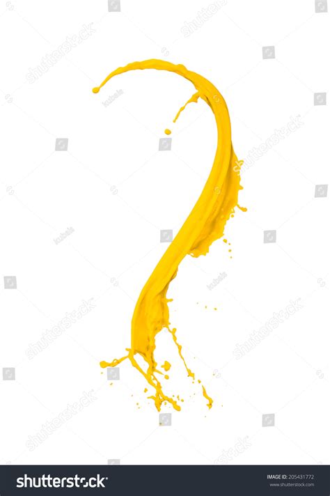 Yellow Paint Splash Isolated On White Stock Photo 205431772 | Shutterstock