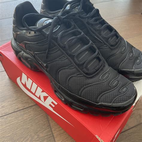 Nike black air max plus tn - like new, worn once... - Depop