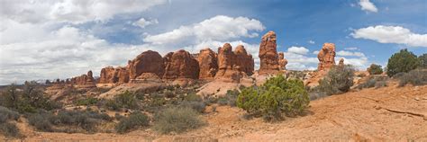 desert, Rock Formation, Landscape, Multiple Display, Panoramas, Arches National Park, Utah ...