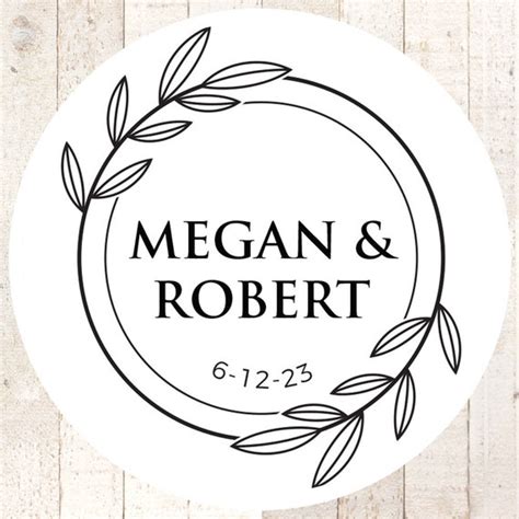 Wedding Favor Stickers Personalized Custom Wedding Thank You Stickers Modern Minimal Wedding ...