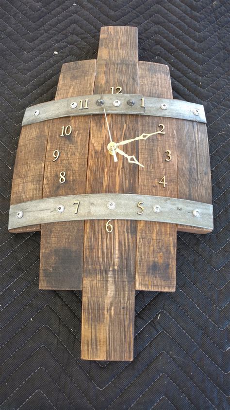 Rustic Wine Barrel Wall Stave Clock – Evans Family Barrels