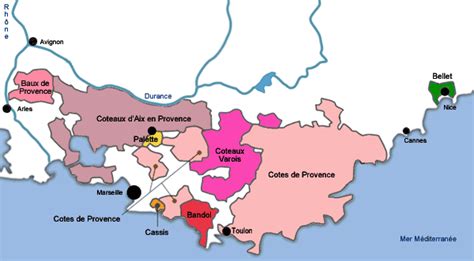 Provence Map Wine Region with French Wine Guide