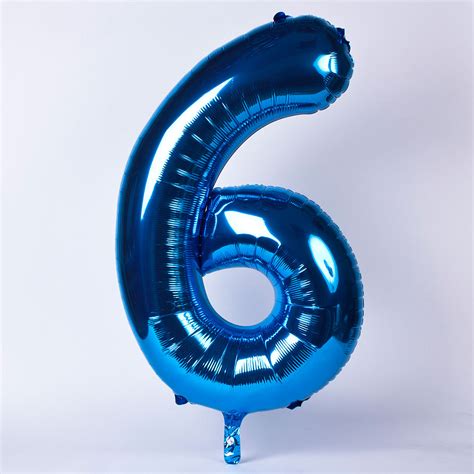 Buy Blue Number 6 Giant Foil Helium Balloon INFLATED for GBP 14.99 ...