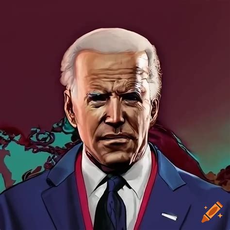 Parody game cover with joe biden in grand theft auto style on Craiyon