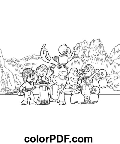 Lego All Frozen Characters – Coloring Pages and Books in PDF