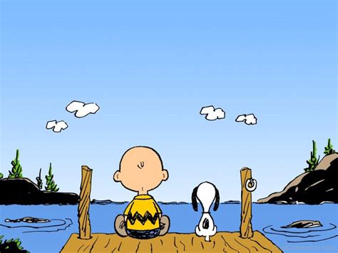 Charlie Brown Sitting With Snoopy Dog - Desi Comments