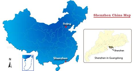 Shenzhen China Map, Shenzhen Guangdong China Map