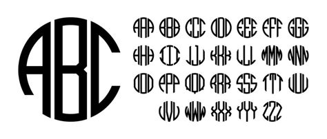 Circle Monogram Fonts