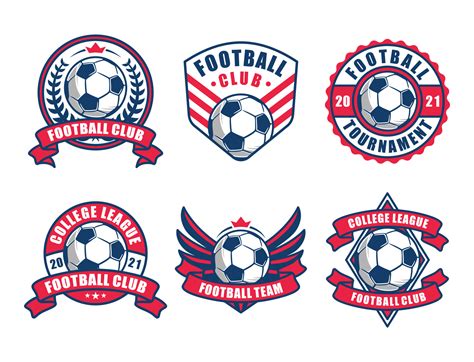 Set of soccer Logo or football club Badge. 6050286 Vector Art at Vecteezy