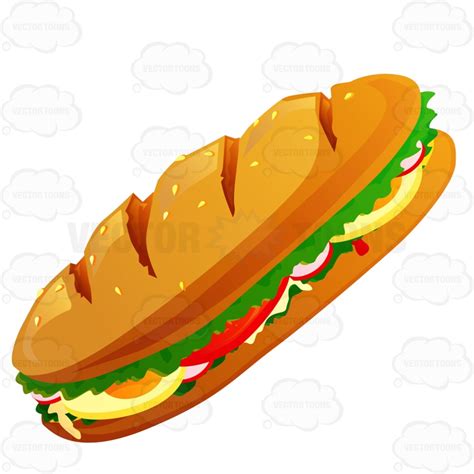 Cartoon Sub Sandwich - Cliparts.co