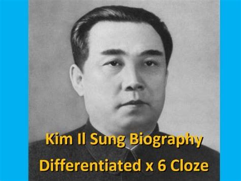 Kim Il Sung Biography Cloze Differentiated x 6 | Teaching Resources