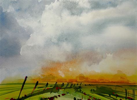 Painting Stormy Skies Watercolor at PaintingValley.com | Explore collection of Painting Stormy ...