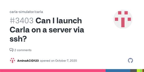 Can I launch Carla on a server via ssh? · Issue #3403 · carla-simulator/carla · GitHub