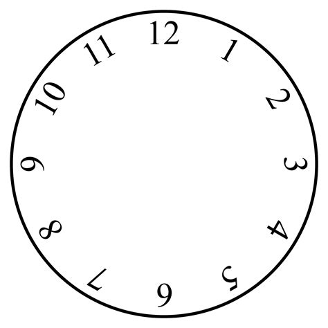 Clock Face Template Printable - ClipArt Best