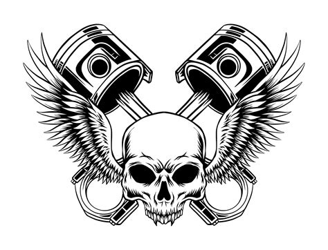 Biker skull image 11926563 Vector Art at Vecteezy