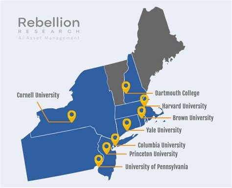 Where are the Ivy League schools located? Ivy League Map